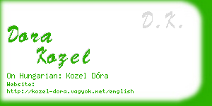 dora kozel business card